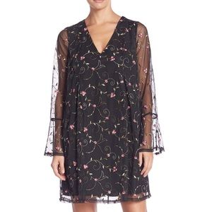 BCBGeneration Embroidered Bow Back Dress